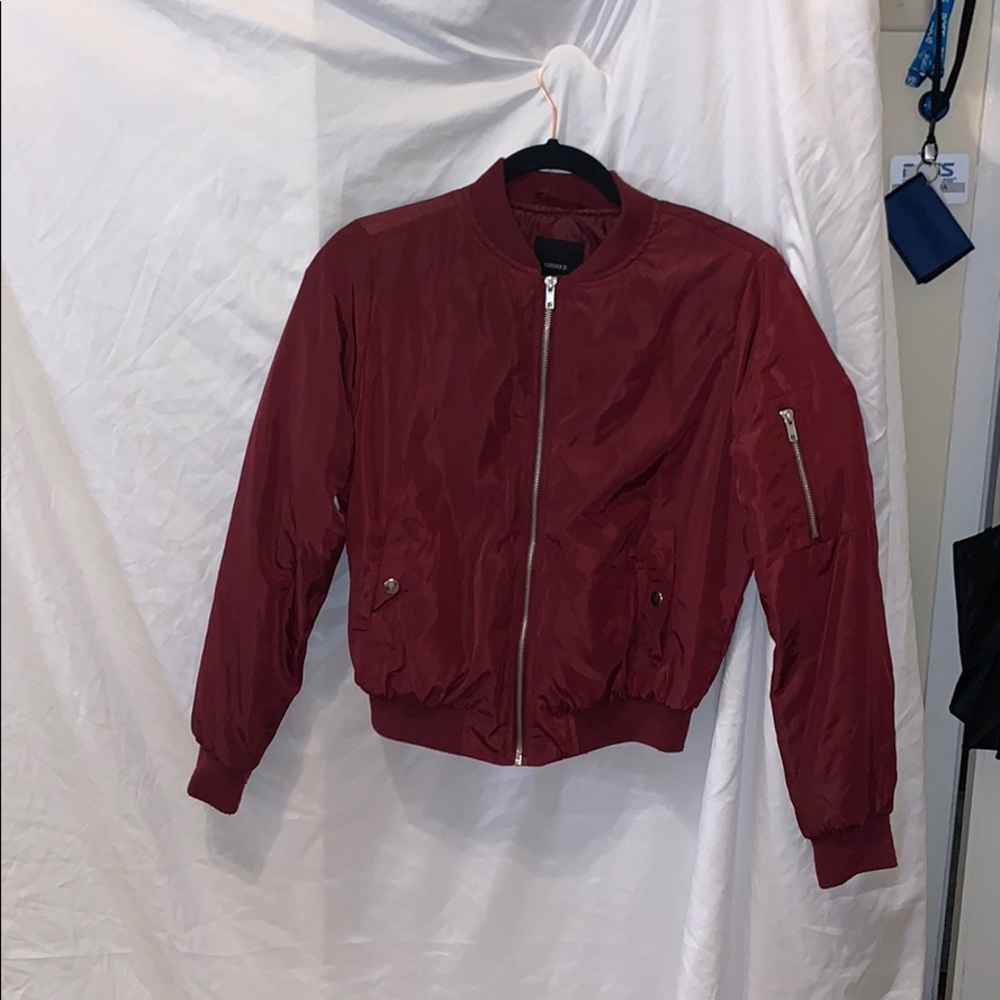 Burgundy Bomber jacket